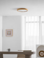 Drewniana geometryczna lampa sufitowa LED wpuszczana