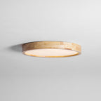 Drewniana geometryczna lampa sufitowa LED wpuszczana