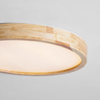 Drewniana geometryczna lampa sufitowa LED wpuszczana