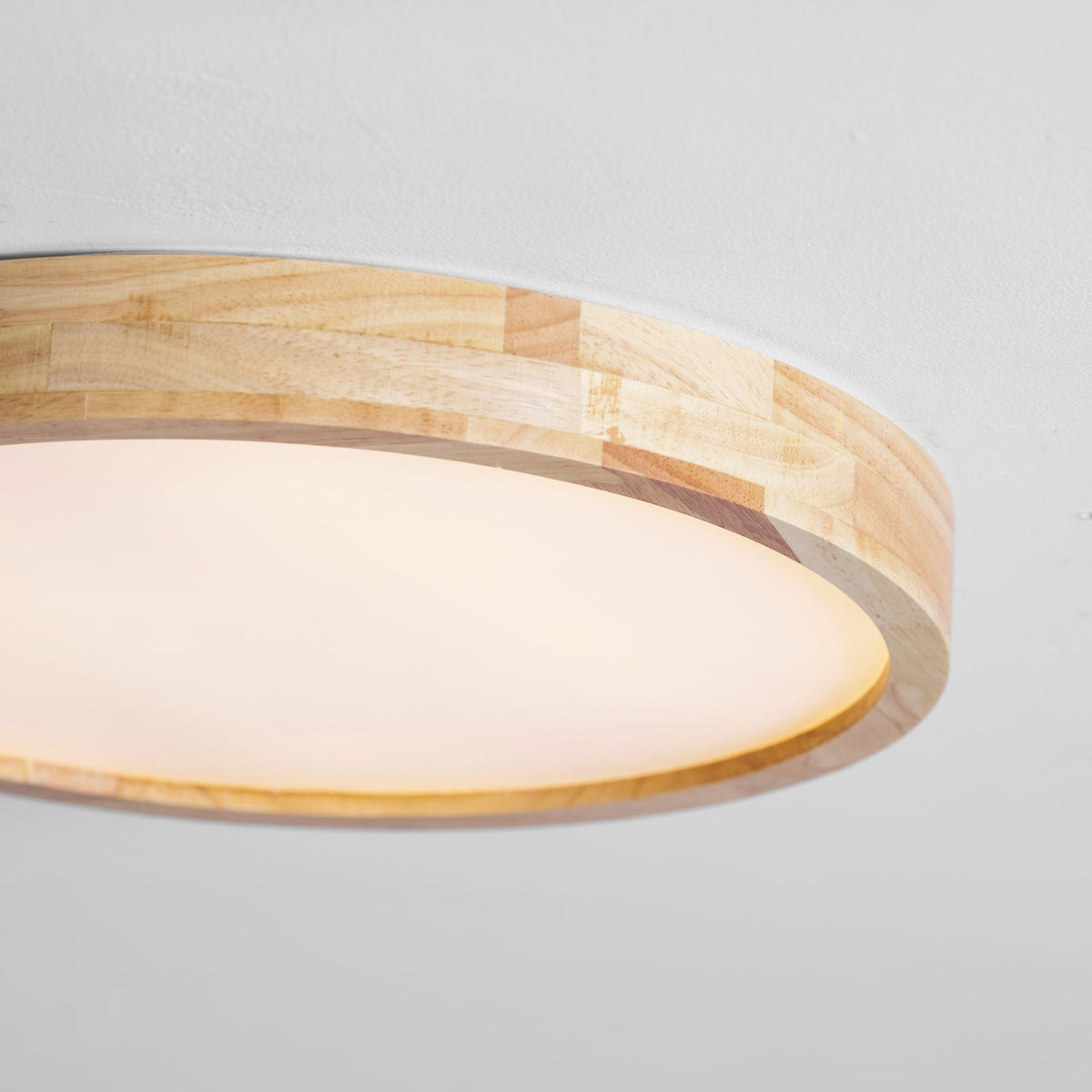 Drewniana geometryczna lampa sufitowa LED wpuszczana