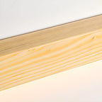 Drewniana lampa ścienna liniowa z wąskim światłem