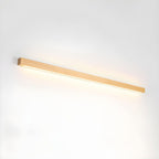 Drewniana lampa ścienna liniowa z wąskim światłem