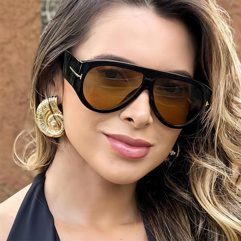 Duże okulary przeciwsłoneczne aviator UV400