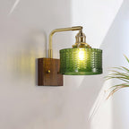 Elegancka Lampa Ścienna z Drewna i Szkła – Stwórz Przytulne Wnętrze