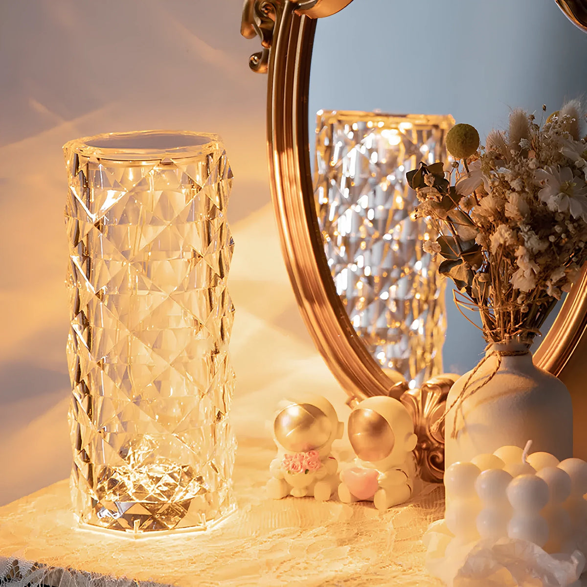 Elegancka lampa stołowa Crystal Touch