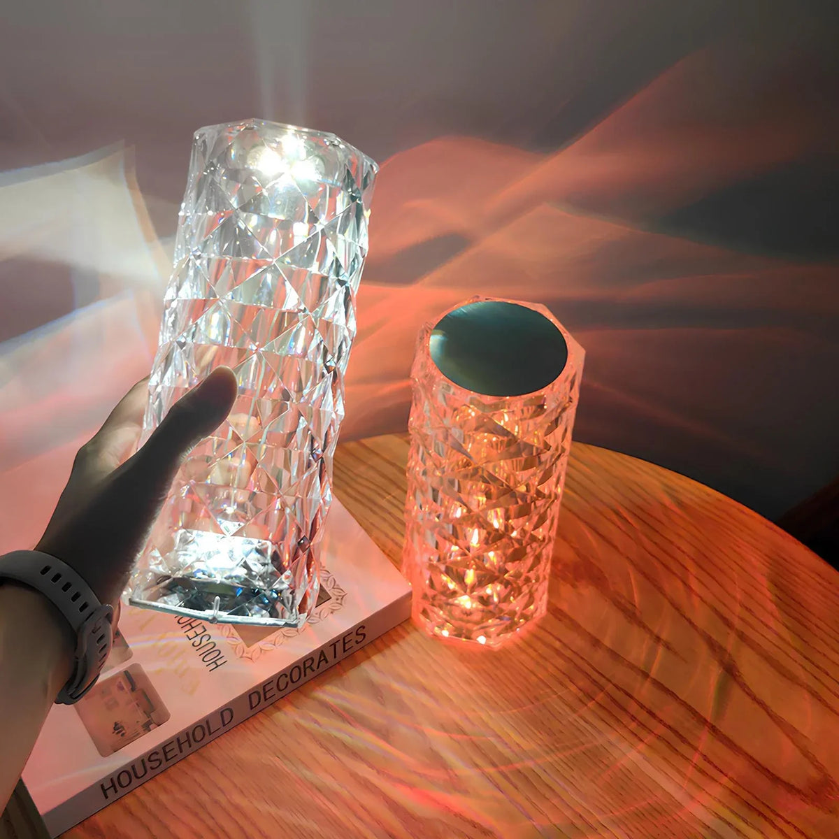 Elegancka lampa stołowa Crystal Touch