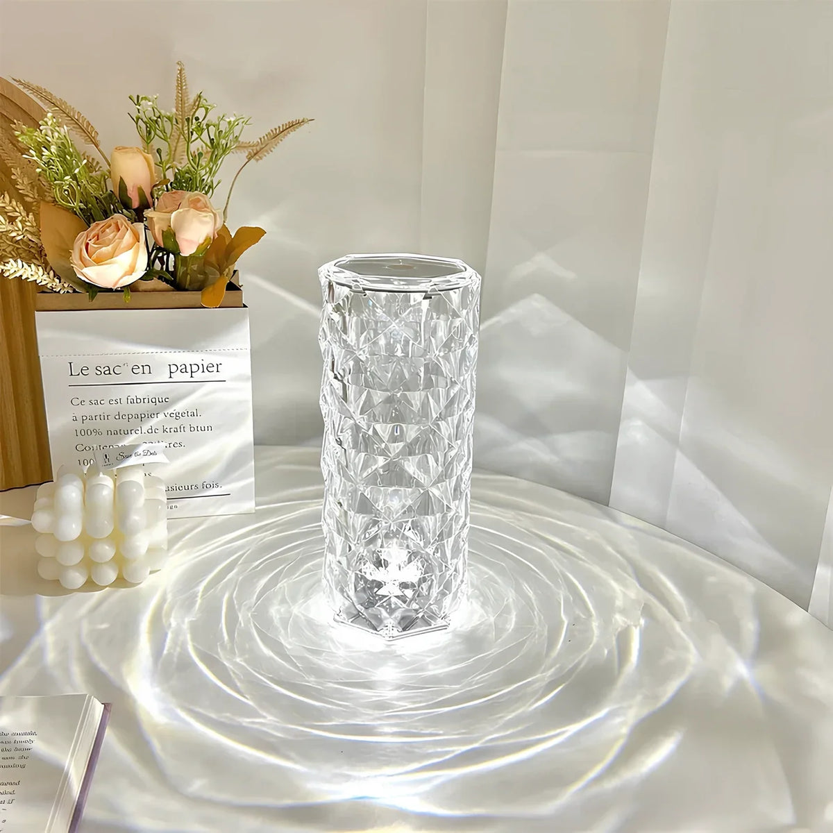 Elegancka lampa stołowa Crystal Touch