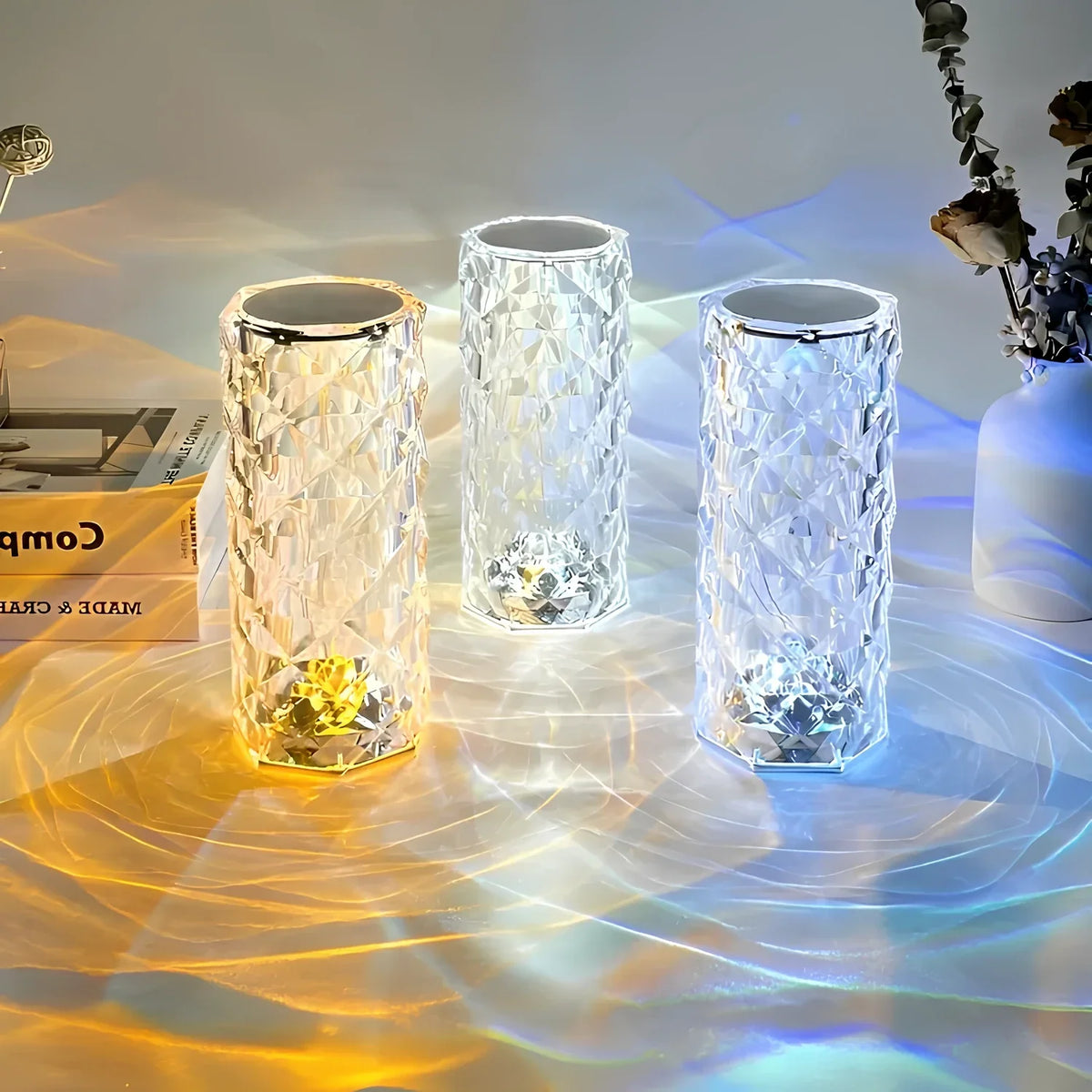 Elegancka lampa stołowa Crystal Touch