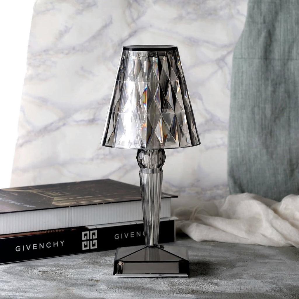 Elegancka Lampa Stołowa Kryształowa Dotykowa LED