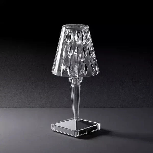 Elegancka Lampa Stołowa Kryształowa Dotykowa LED