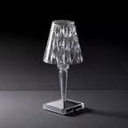Elegancka Lampa Stołowa Kryształowa Dotykowa LED
