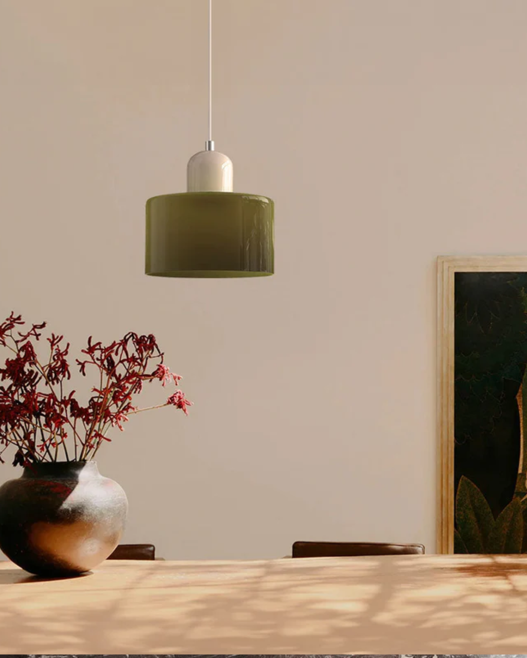 Elegancka Lampa Wisząca Szklana – Styl Japandi i Minimalizm