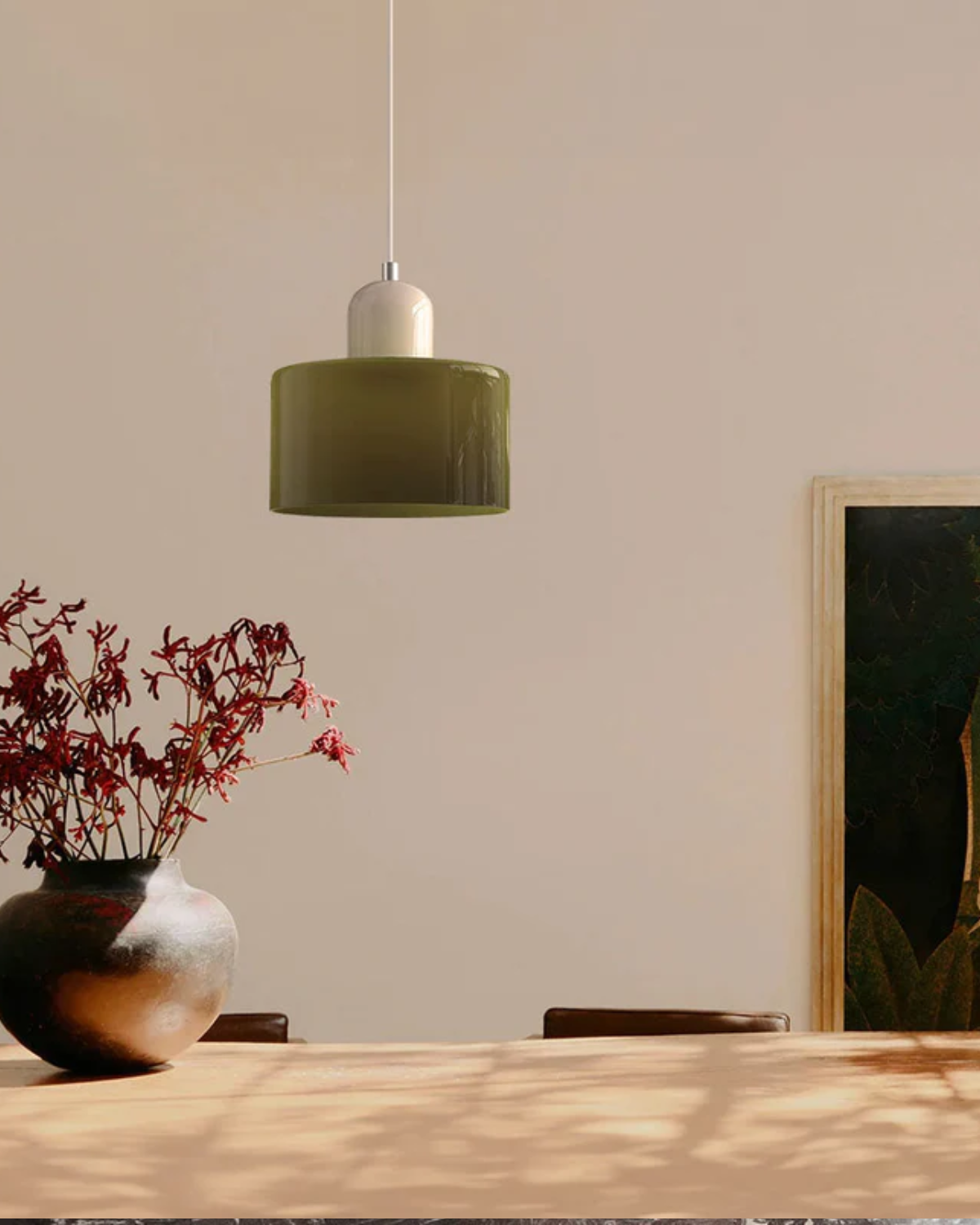 Elegancka Lampa Wisząca Szklana – Styl Japandi i Minimalizm