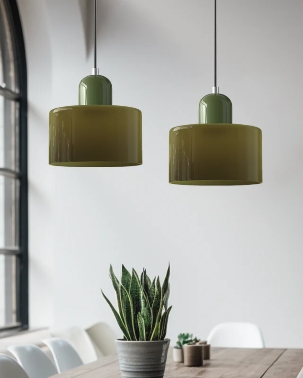 Elegancka Lampa Wisząca Szklana – Styl Japandi i Minimalizm