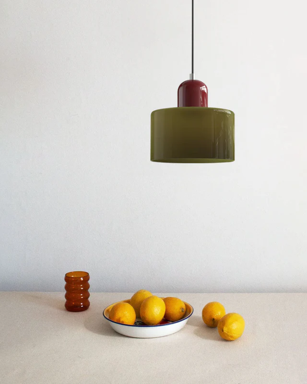 Elegancka Lampa Wisząca Szklana – Styl Japandi i Minimalizm