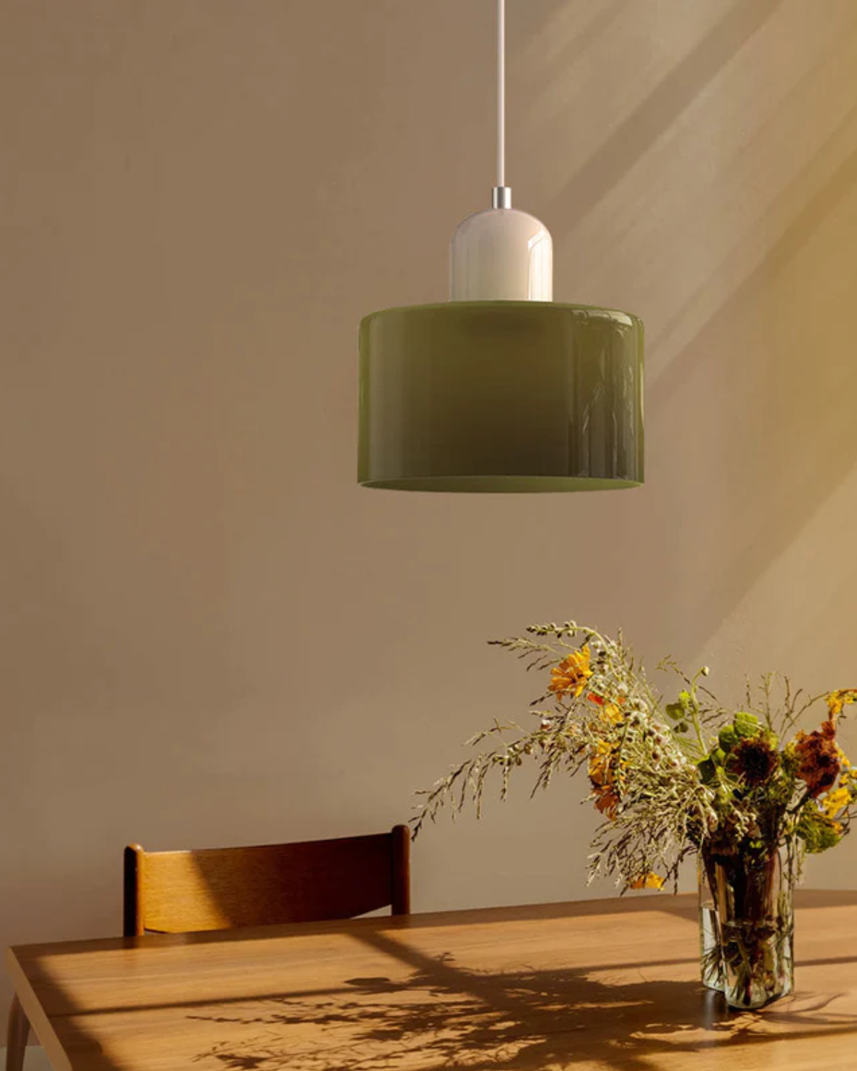 Elegancka Lampa Wisząca Szklana – Styl Japandi i Minimalizm