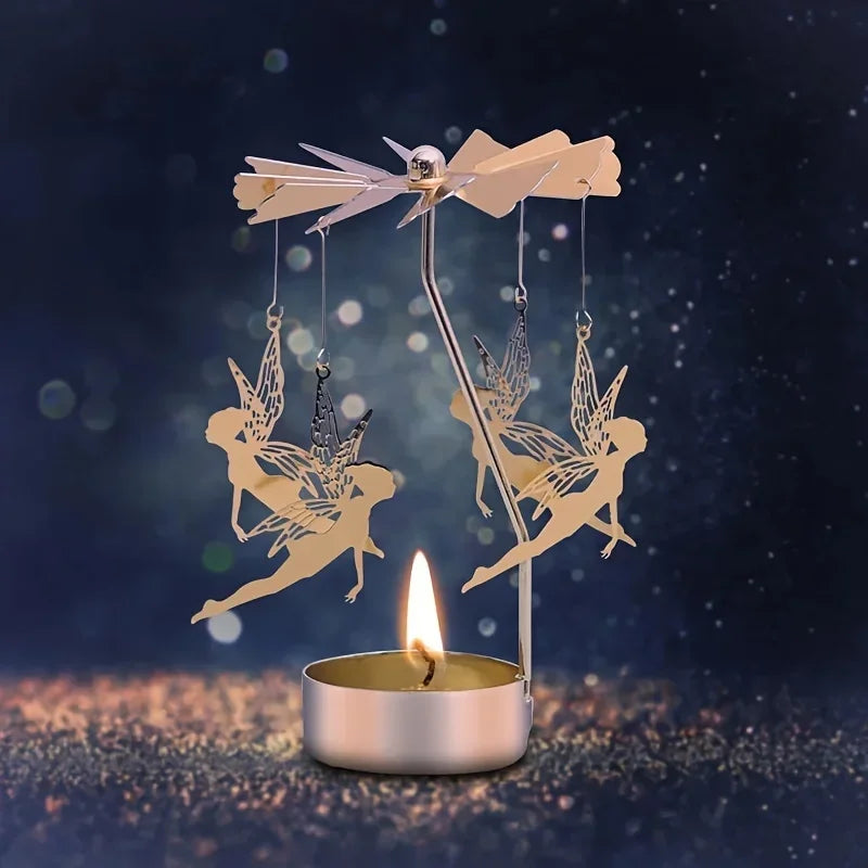 Elegancki Świecznik Obrotowy Dekoracyjny - Magiczny Blask