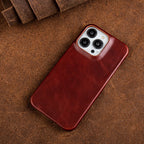 Eleganckie Skórzane Etui na iPhone 13-16 z MagSafe