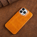 Eleganckie Skórzane Etui na iPhone 13-16 z MagSafe