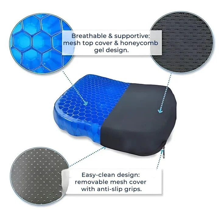 Ergonomiczna żelowa poduszka na siedzenie do biura, samochodu i codziennego użytku