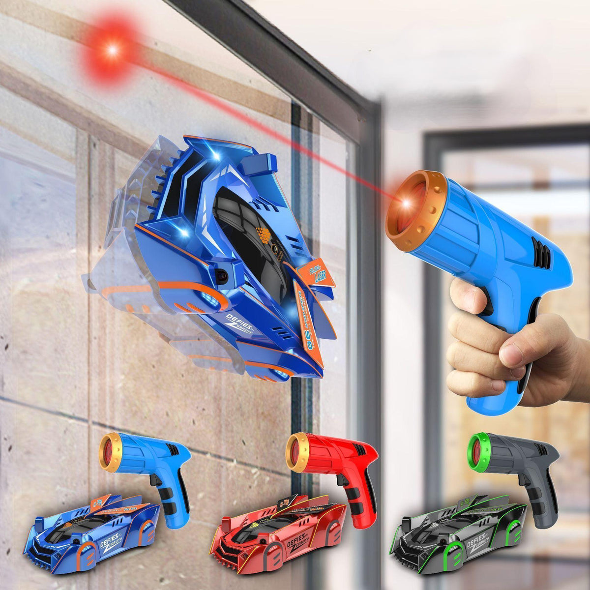 Futurystyczny samochód RC sterowany laserowo