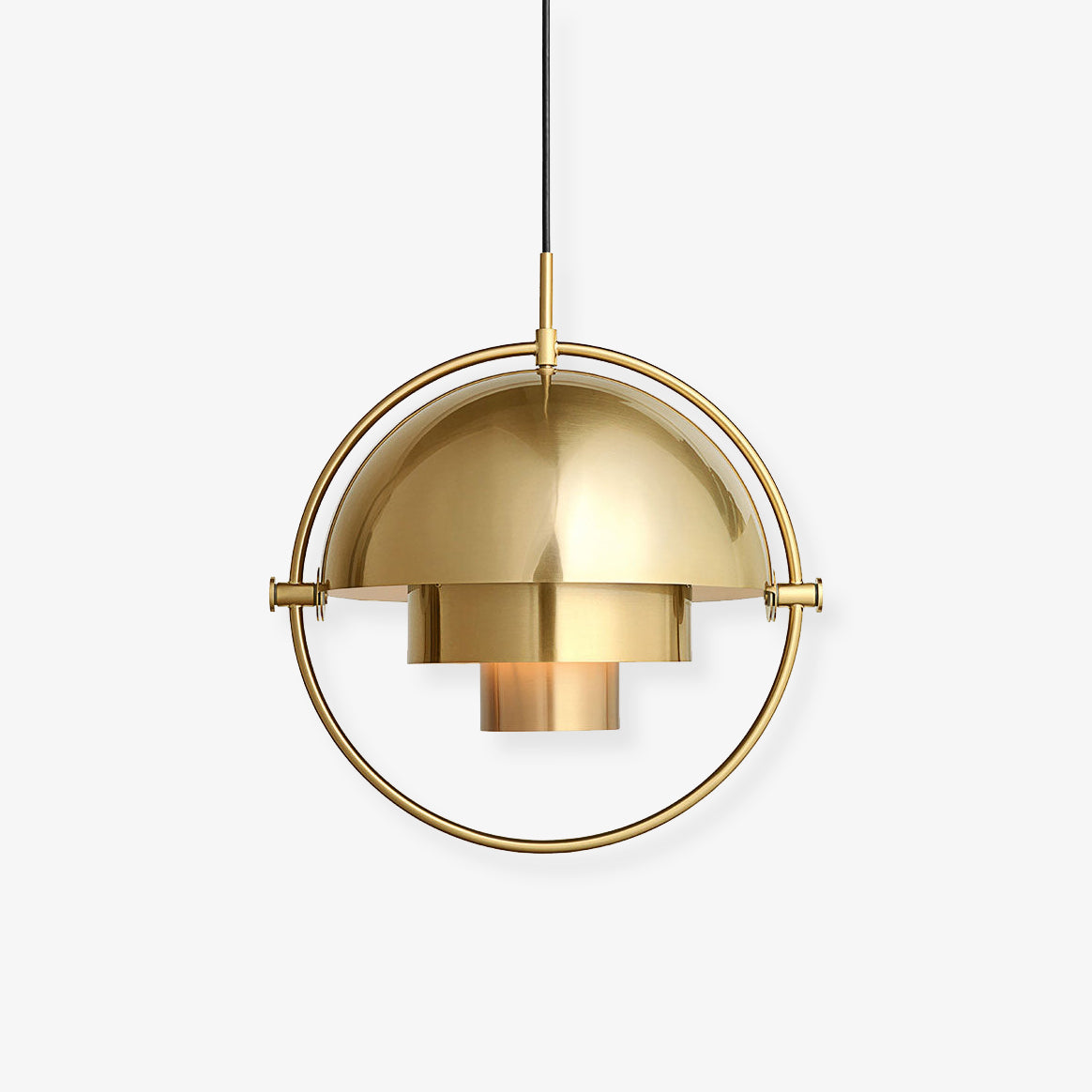 Geometryczna lampa wisząca z regulowaną kulą w stylu Bauhaus do nowoczesnej kuchni