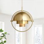 Geometryczna lampa wisząca z regulowaną kulą w stylu Bauhaus do nowoczesnej kuchni
