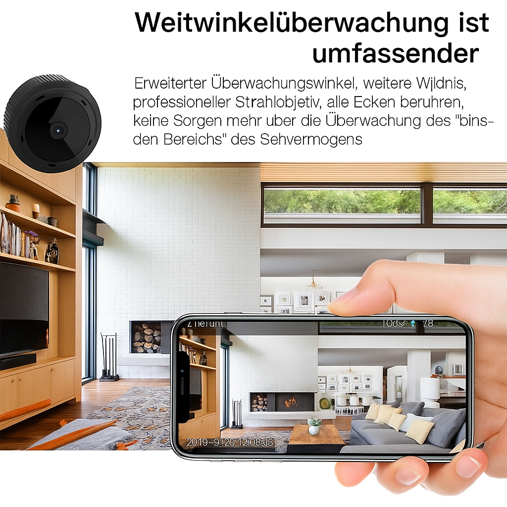Inteligentna mini kamera WLAN z trybem nocnym