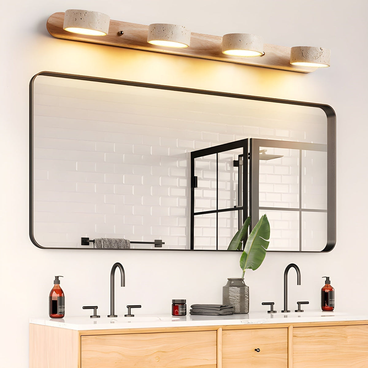 Jasna elegancka lampa ścienna z podwójnym LED