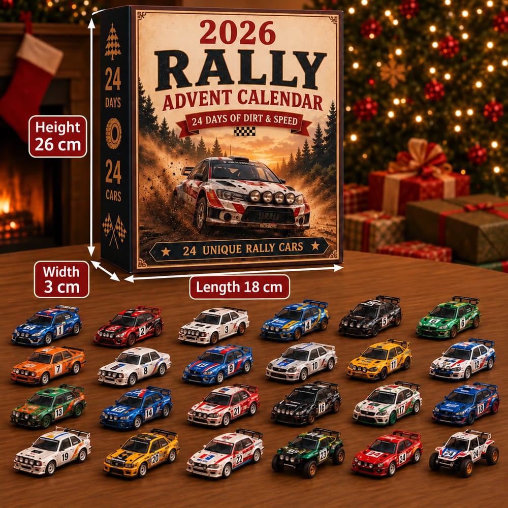 Kalendarz adwentowy Rally 2026 – 24 dni pełne kolekcjonerskich samochodów rajdowych