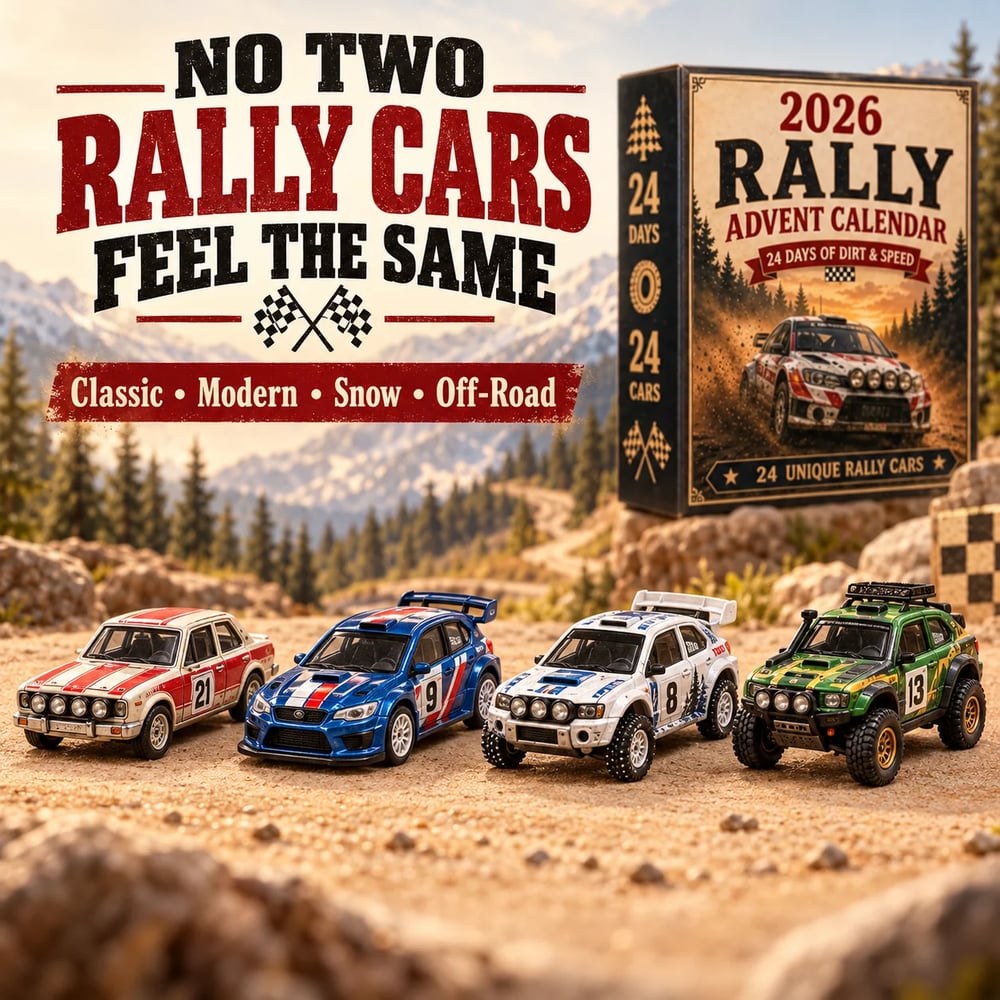 Kalendarz adwentowy Rally 2026 – 24 dni pełne kolekcjonerskich samochodów rajdowych