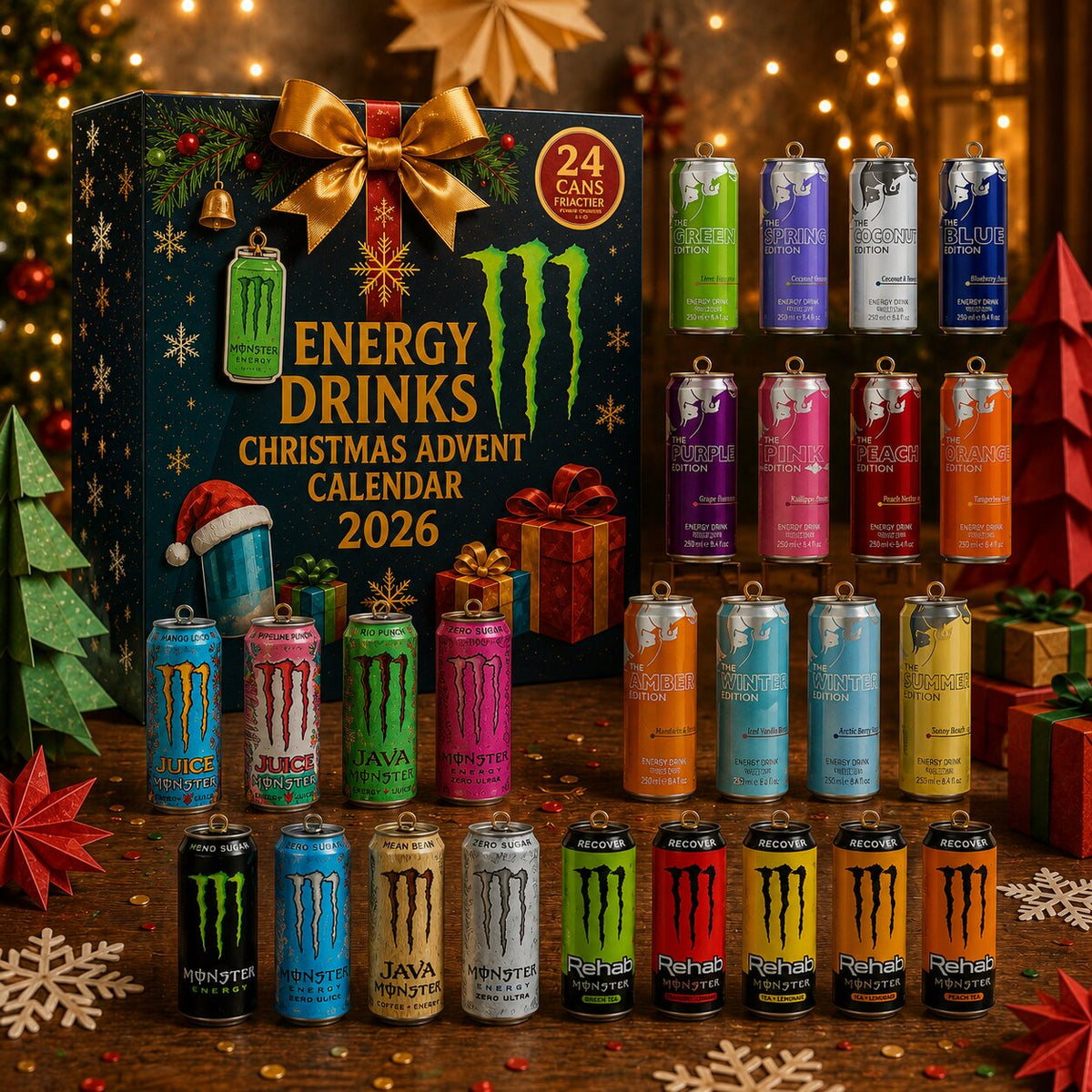 Kalendarz adwentowy z napojami energetycznymi 2026