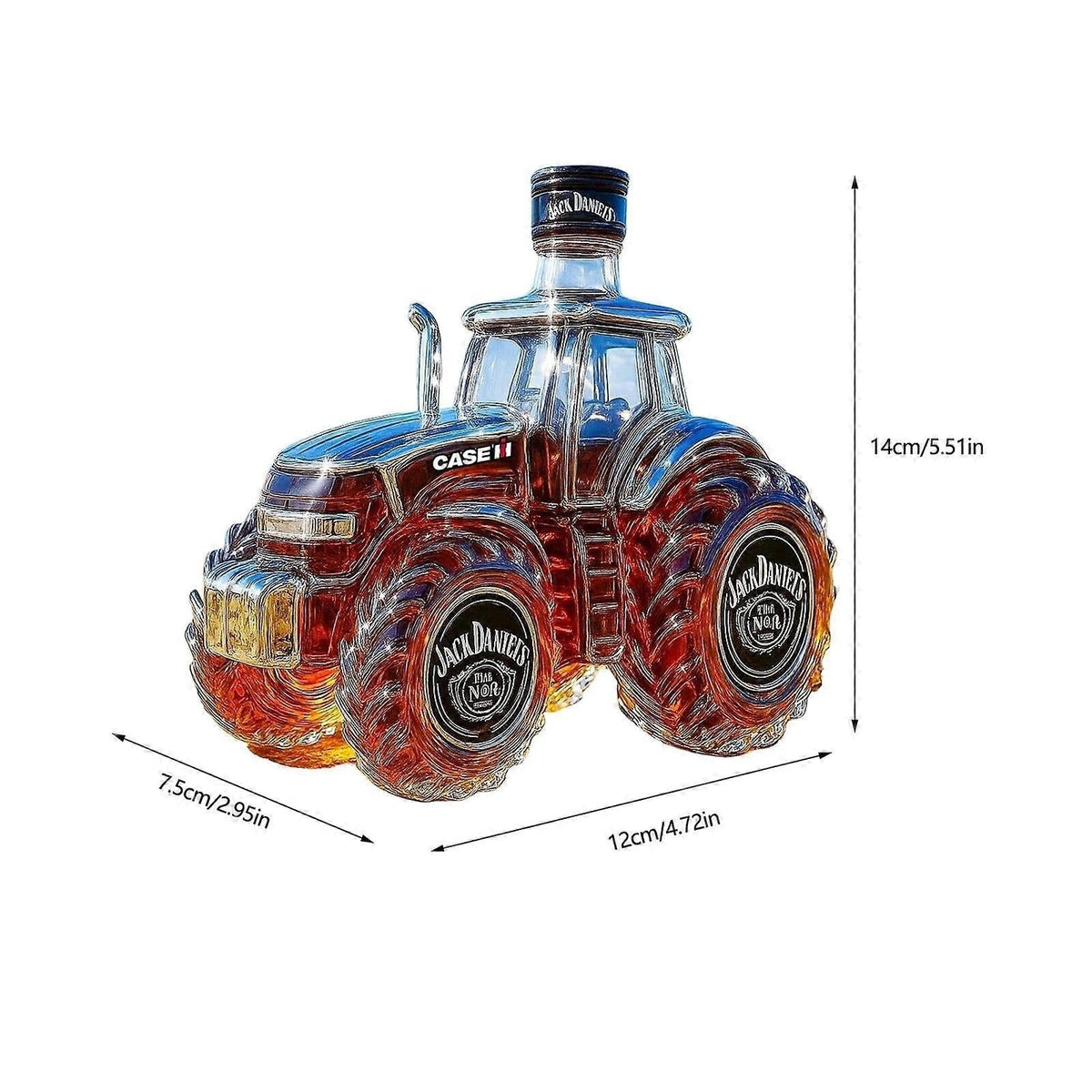 Karafka do whisky 300 ml - trójwymiarowy design traktora