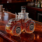 Karafka do Whisky 300 ml z Traktorem – Elegancka Szklana Butelka na Alkohole