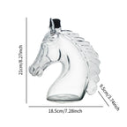 Karafka do Whisky w Kształcie Głowy Konia, Szkło Borokrzemianowe, 1000 ml – Elegancka Butelka na Alkohol