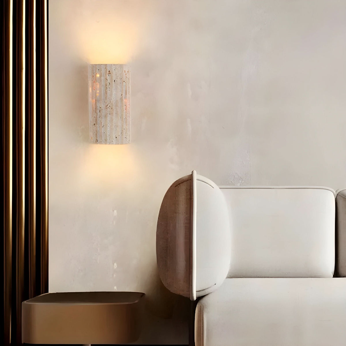 Kinkiet LED z naturalnego kamienia
