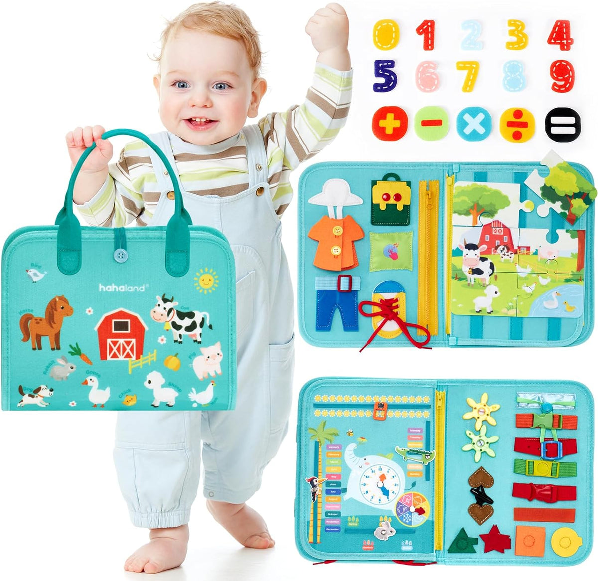 Kletshuts BusyBoard: sensoryczna tablica edukacyjna Montessori do rozwijania motoryki precyzyjnej