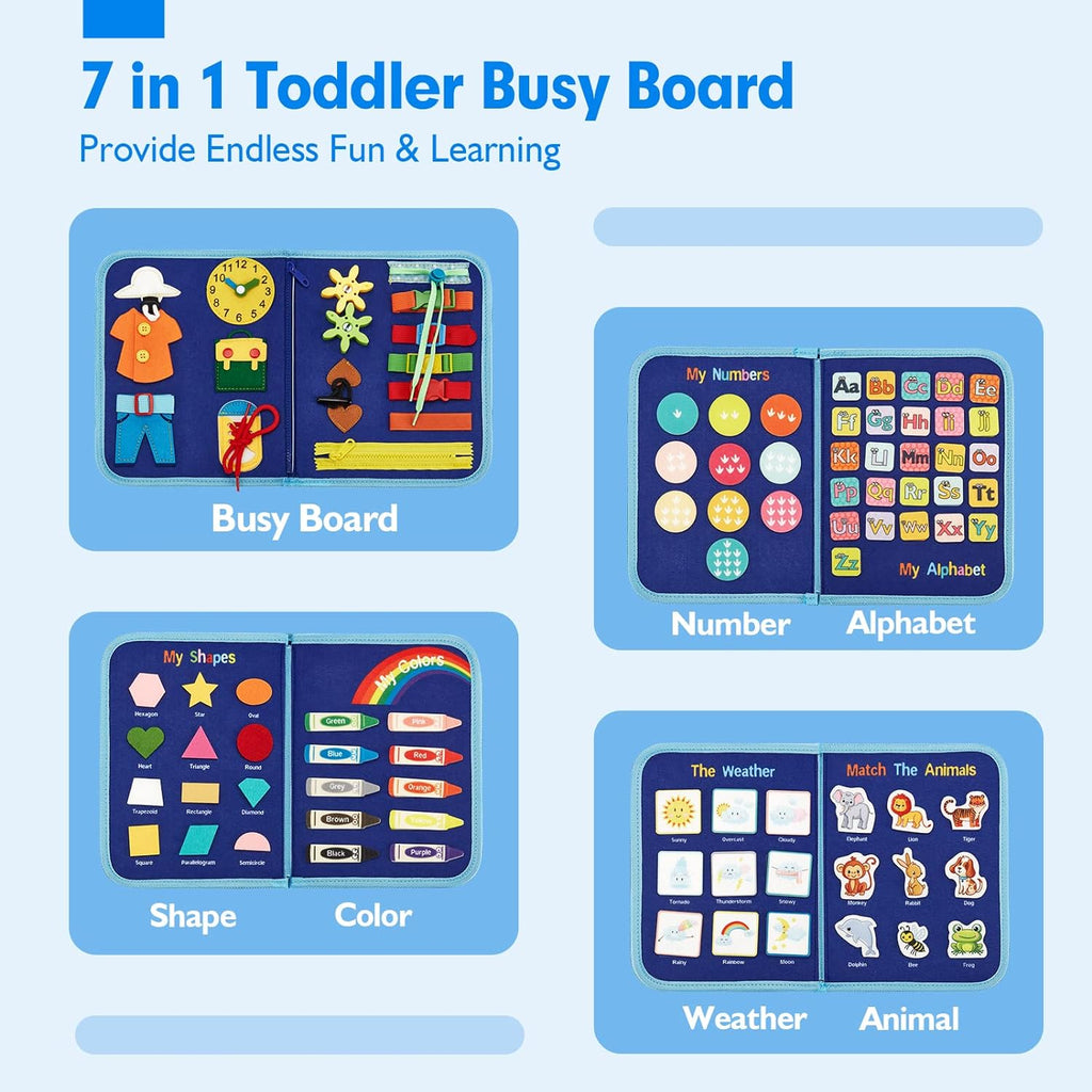 Kletshuts BusyBoard: sensoryczna tablica edukacyjna Montessori do rozwijania motoryki precyzyjnej