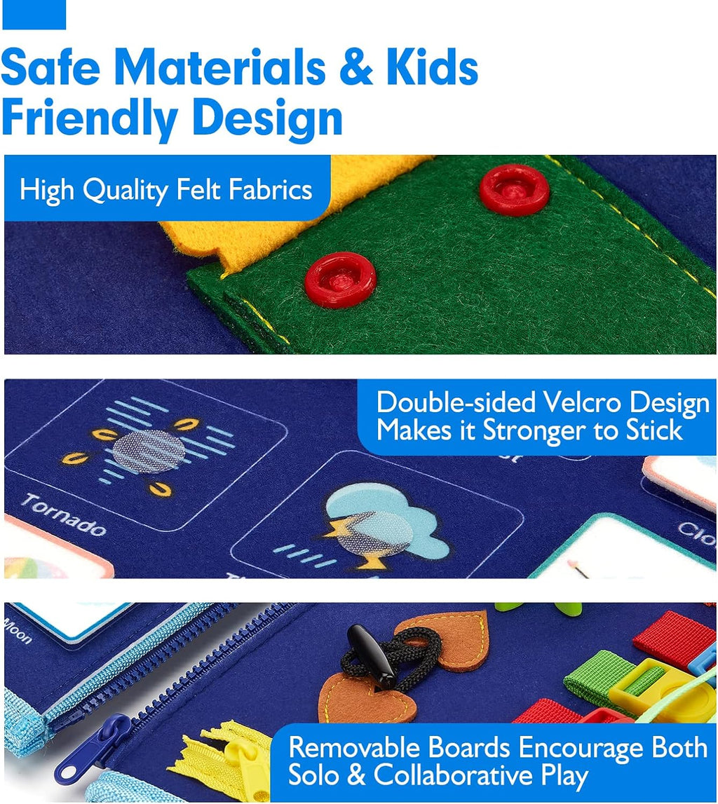 Kletshuts BusyBoard: sensoryczna tablica edukacyjna Montessori do rozwijania motoryki precyzyjnej