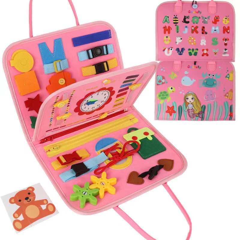 Kletshuts BusyBoard: sensoryczna tablica edukacyjna Montessori do rozwijania motoryki precyzyjnej