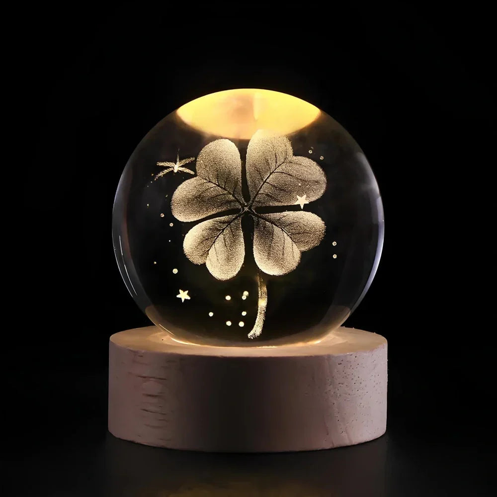 Kryształowa kula 3D planeta LED świecąca dekoracyjna