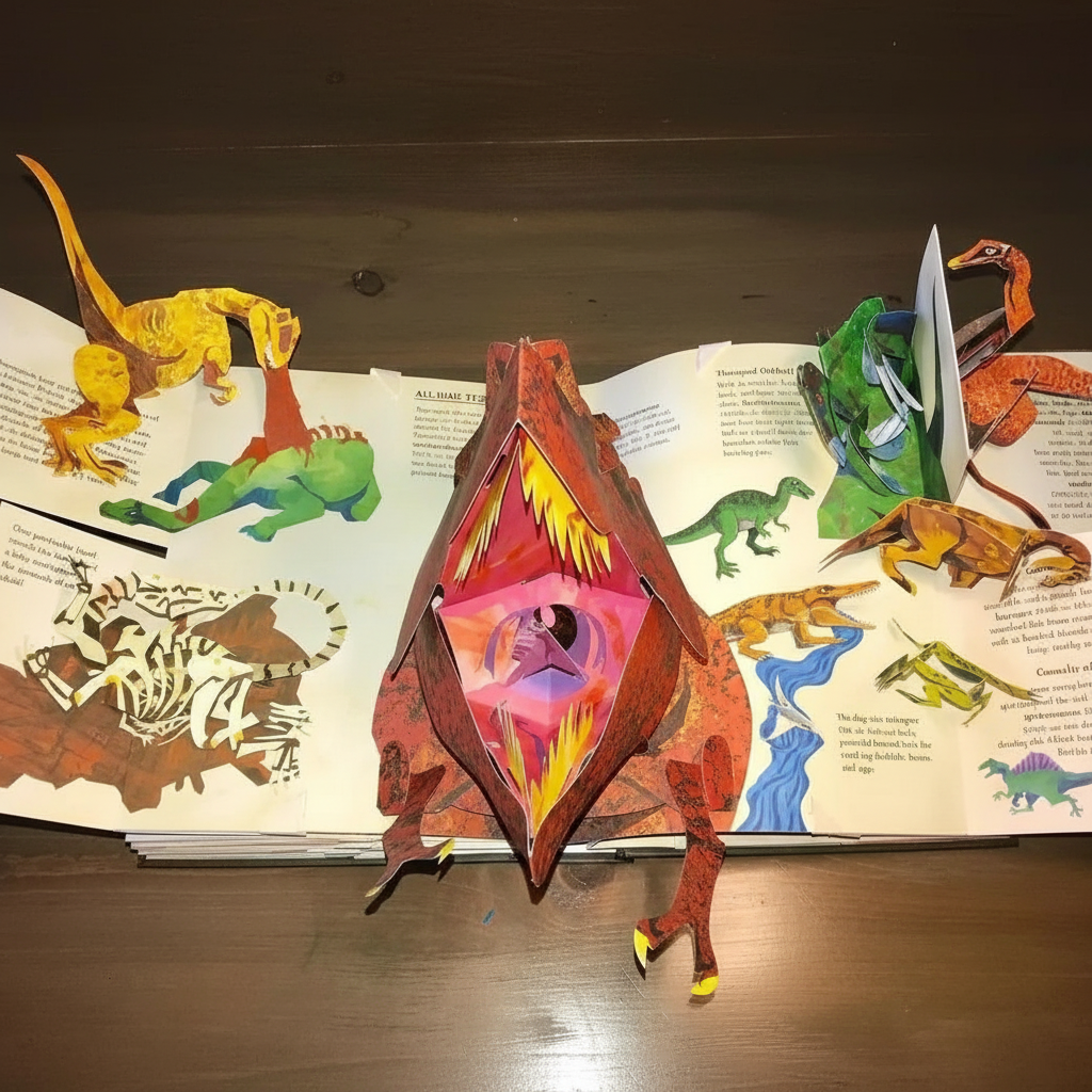 Książka 3D pop-up Dinozaury