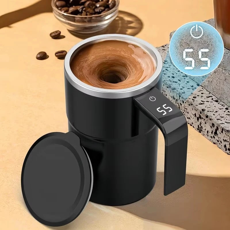 Kubek Samomieszający z Wyświetlaczem Temperatury USB do Kawy i Herbaty