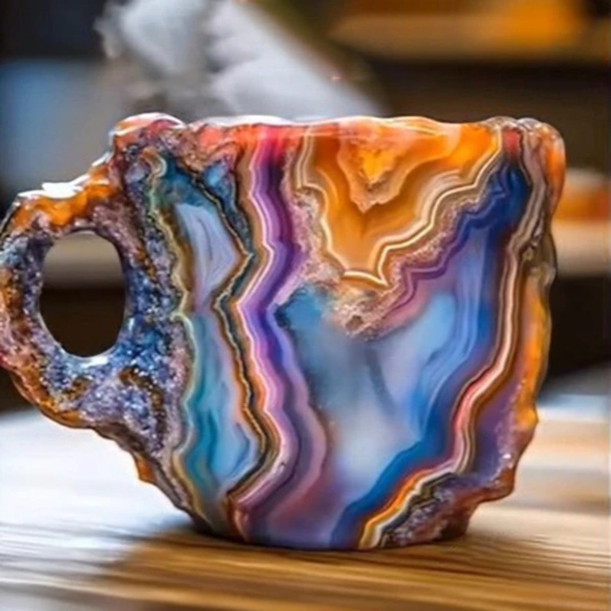 Kubki do kawy z kryształu mineralnego