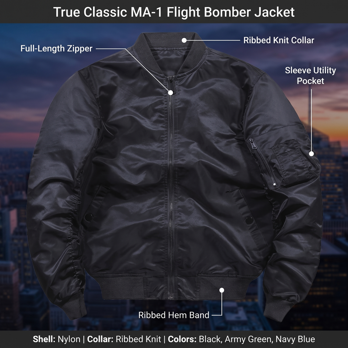 Kurtka bombera MA-1 Flight Bomber