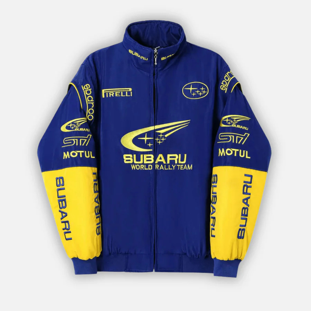 Kurtka rajdowa Subaru Rally vintage – edycja niebieska – unisex – retro