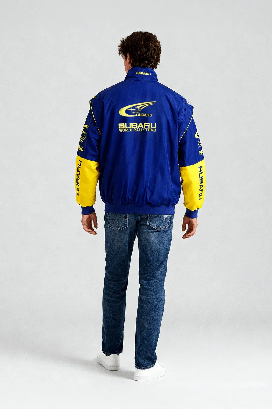 Kurtka rajdowa Subaru Rally vintage – edycja niebieska – unisex – retro