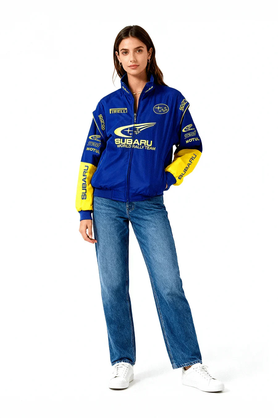 Kurtka rajdowa Subaru Rally vintage – edycja niebieska – unisex – retro
