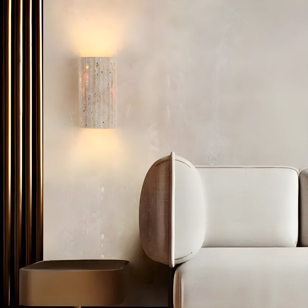 Lampa ścienna z naturalnego kamienia do dekoracyjnego oświetlenia