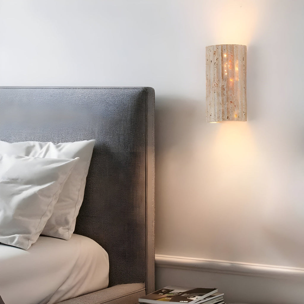 Lampa Ścienna z Naturalnego Kamienia - Elegancja i Ciepło